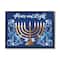 Stupell Industries Peace & Light Floral Hanukkah Menorah Framed Giclee Art